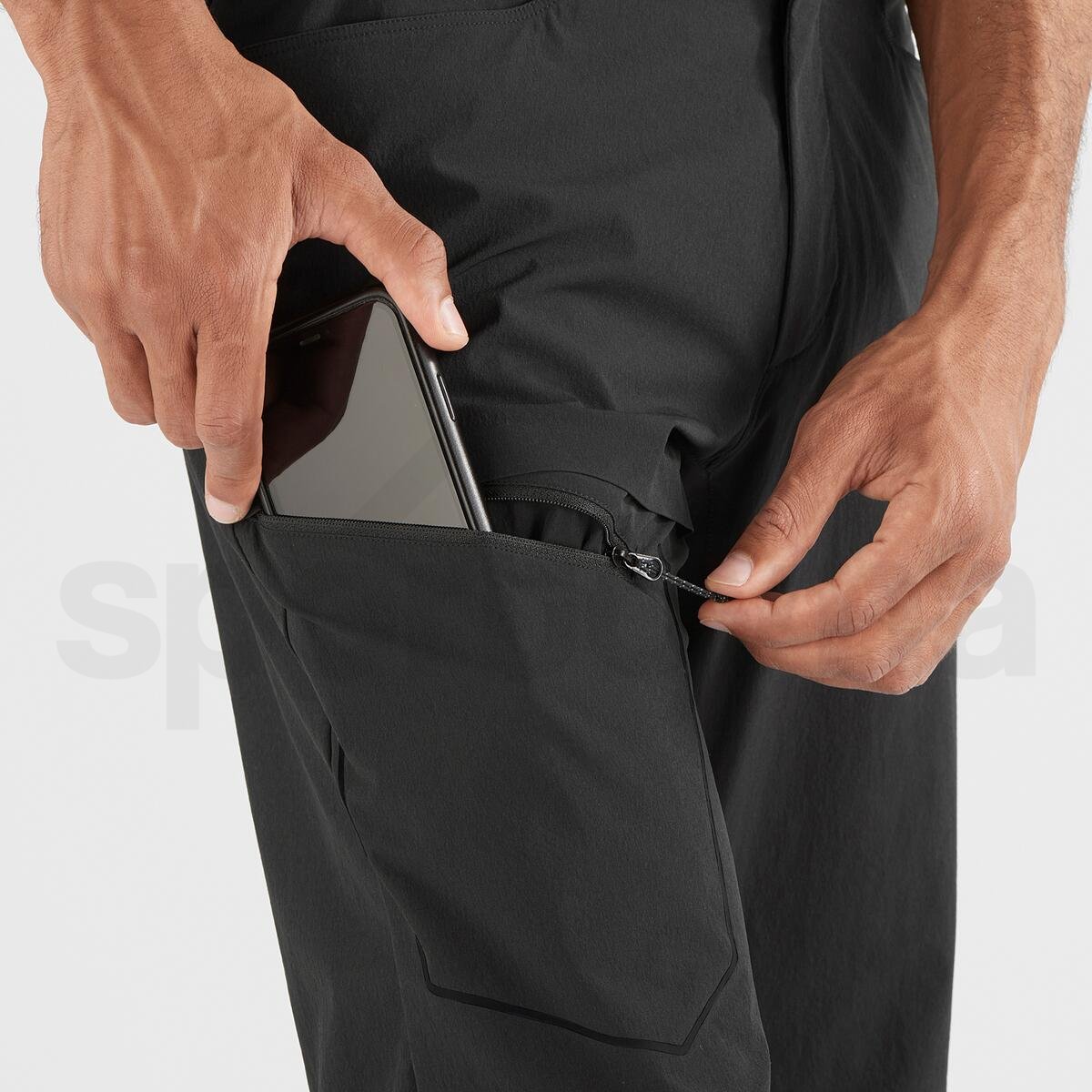 Kalhoty Salomon WAYFARER PANTS M - černá (prodloužená délka)