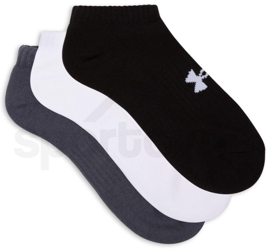 Ponožky Under Armour UA Core No Show 3Pk Uni - černá/bílá/šedá_1