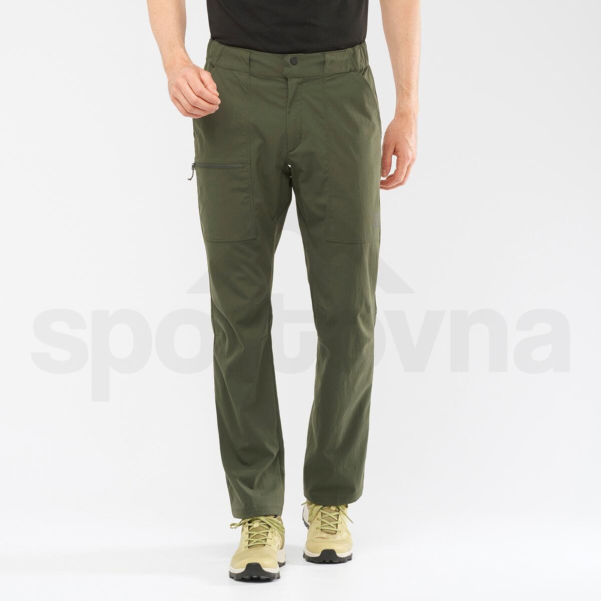 Kalhoty Salomon OUTRACK PANTS M - zelená (prodloužená délka)