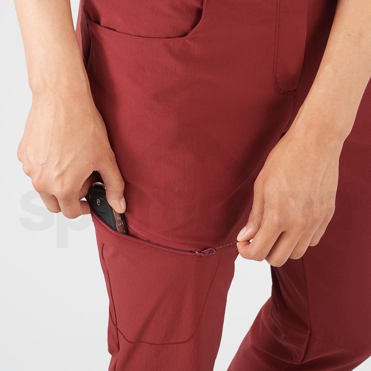 Kalhoty Salomon WAYFARER PANTS W - červená (standardní délka)