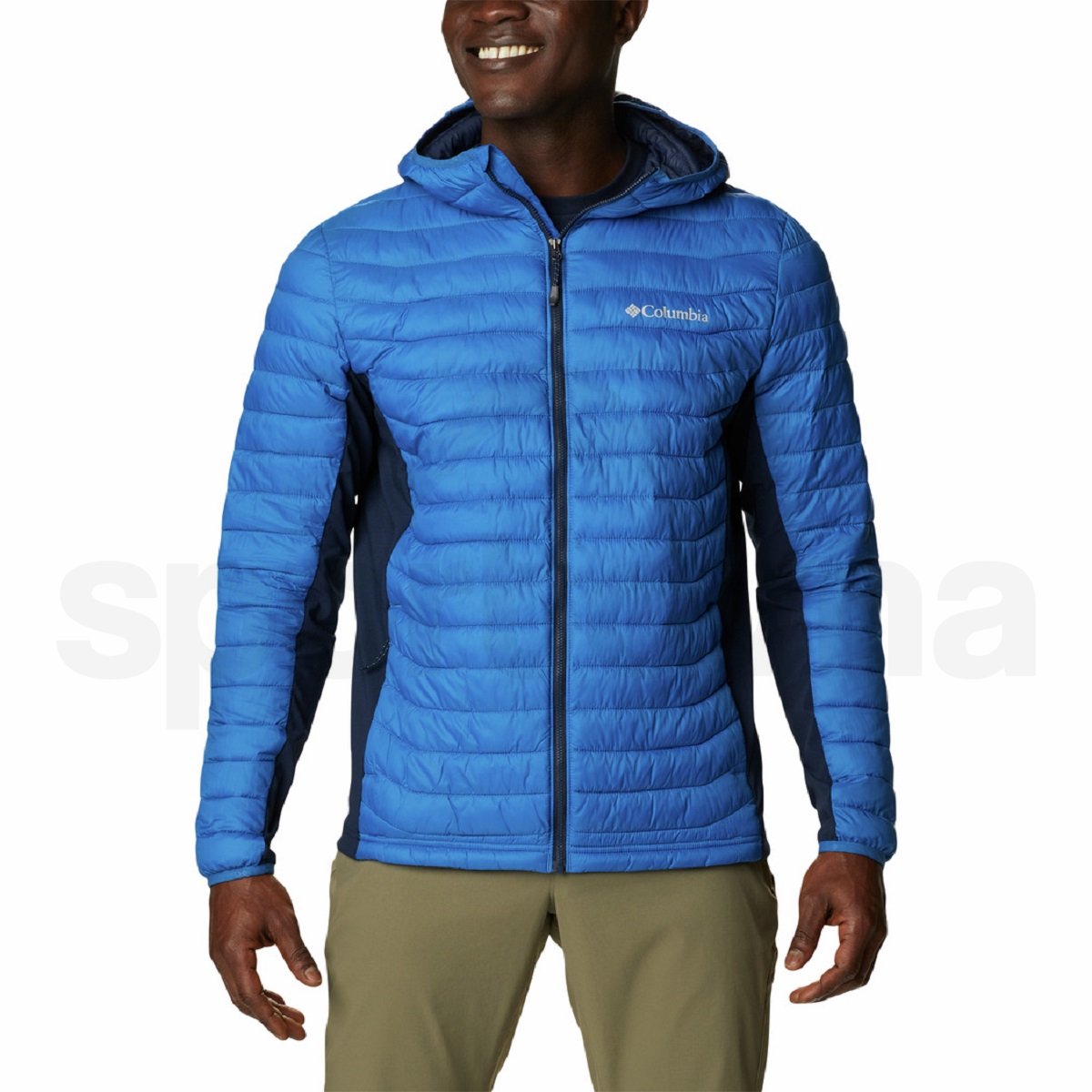 Bunda Columbia Powder Pass™ Hooded Jacket M - modrá