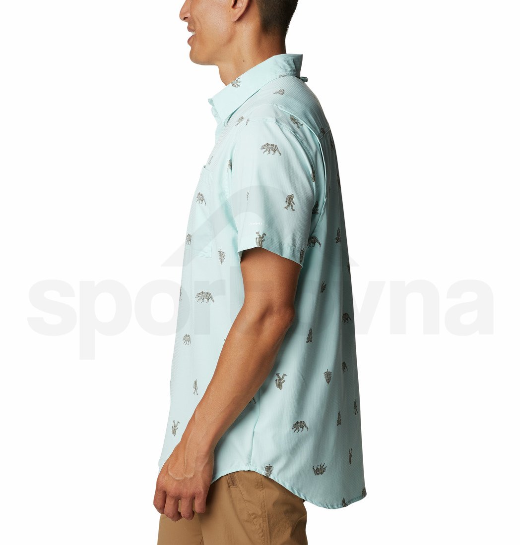 Košile Columbia Utilizer™ Printed Woven Short Sleeve M - světle modrá/světle šedá