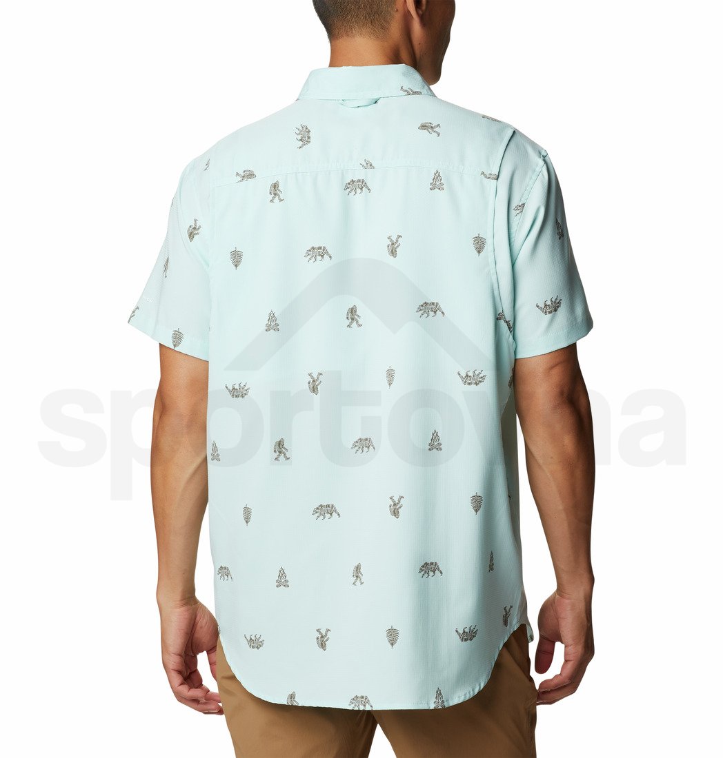 Košile Columbia Utilizer™ Printed Woven Short Sleeve M - světle modrá/světle šedá