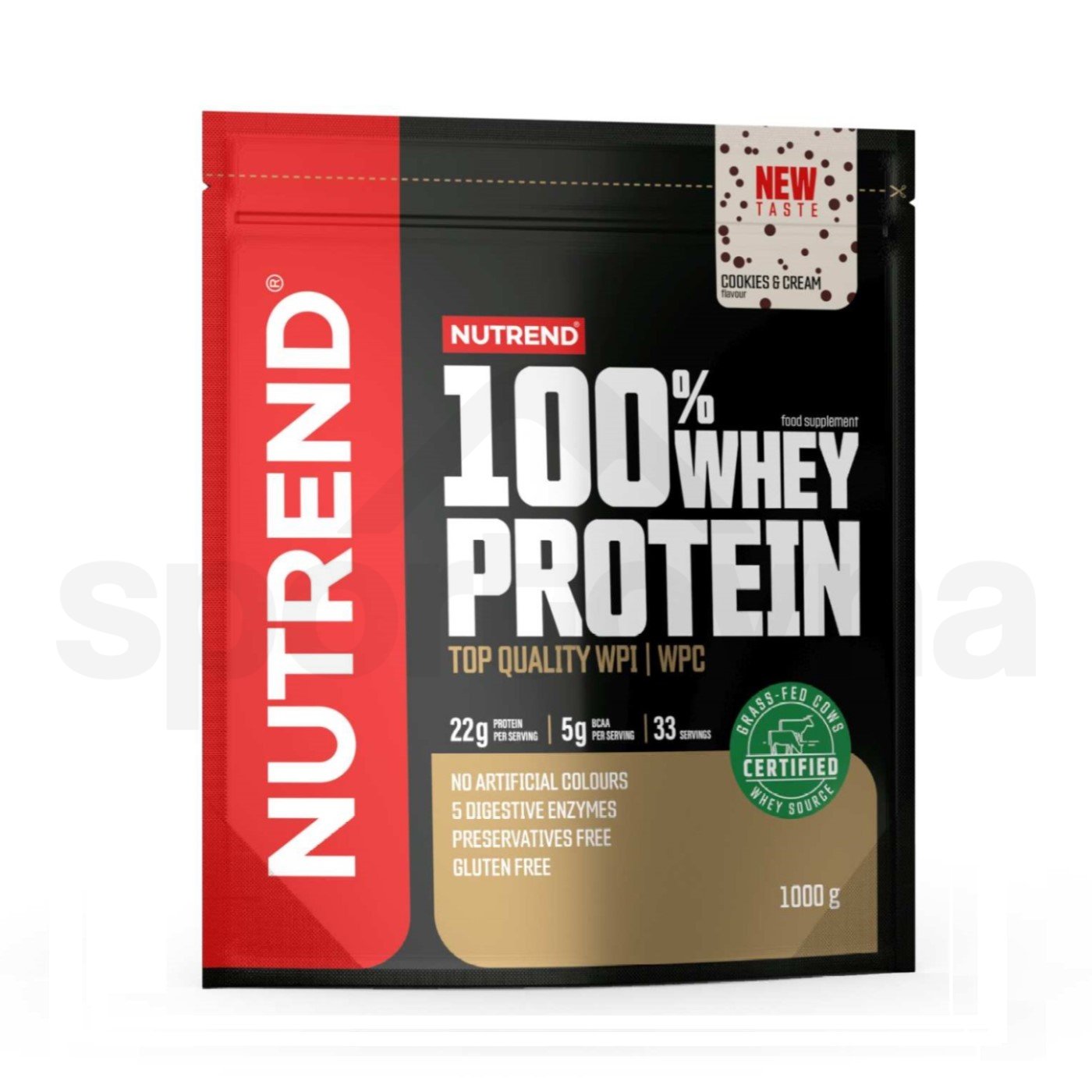 Nutrend 100% Whey Protein 1000g - cookies&cream