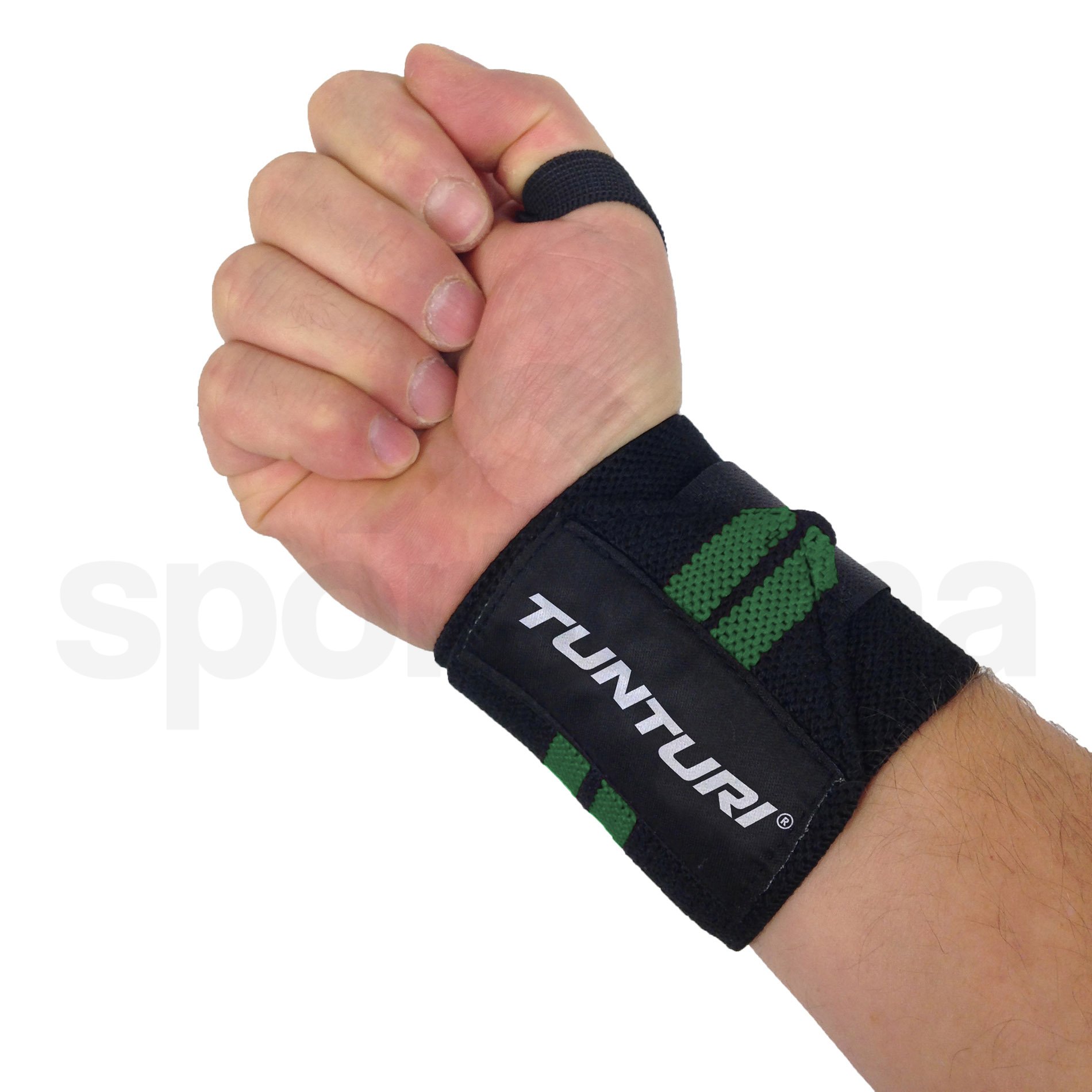 Bandáže zápěstí Tunturi Wrist Wraps pár - zelená