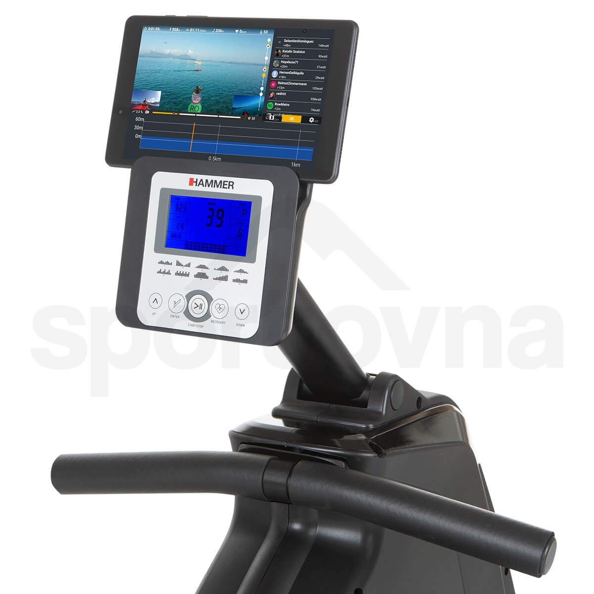 Veslovací trenažér Hammer Rower Cobra XTR Plus II - černá/šedá