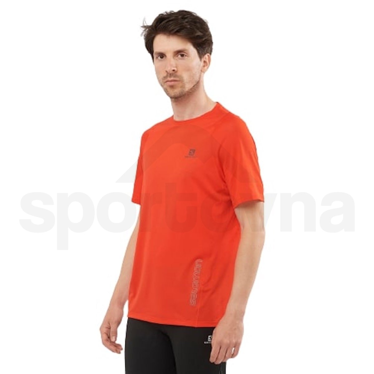 Tričko Salomon Sense Aero SS Tee M - červená/oranžová