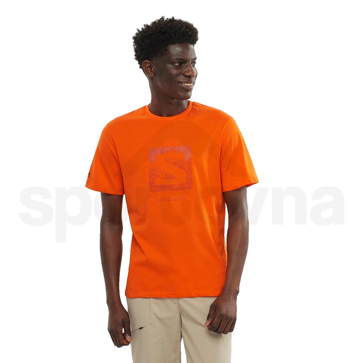 Tričko Salomon Outlife Logo Tee M - oranžová