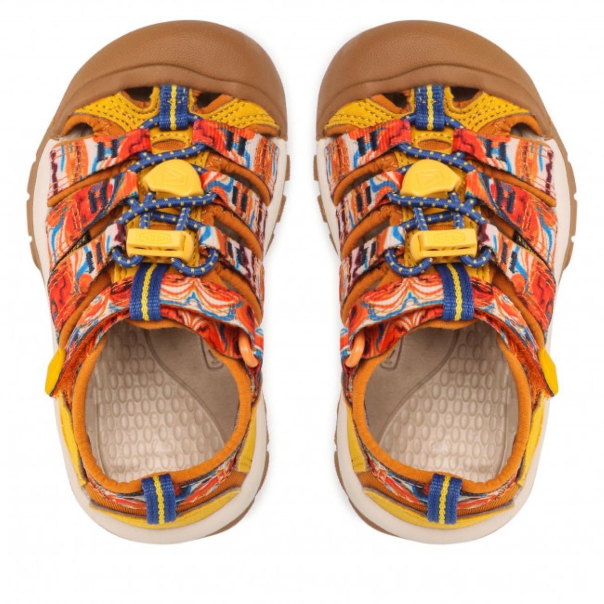 Detské outdoorové sandále Keen NEWPORT H2 K - oranžová/žltá