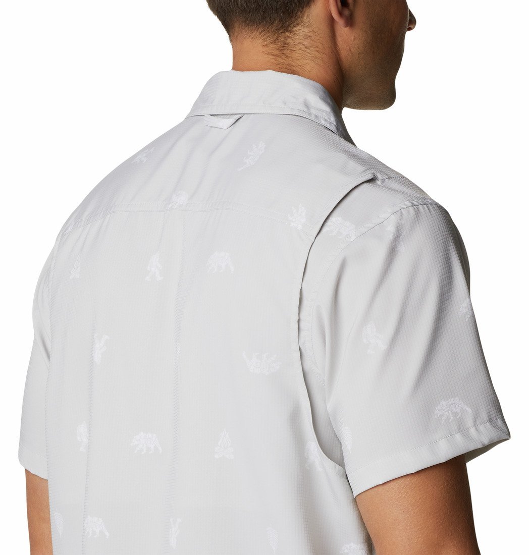 Columbia Utilizer™ Tkané tričko s potlačou a krátkym rukávom M - svetlo sivá/biela