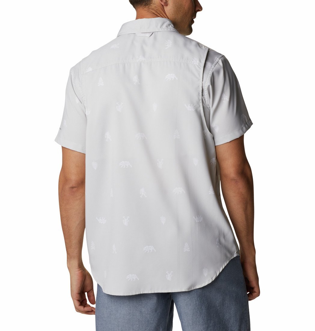 Columbia Utilizer™ Tkané tričko s potlačou a krátkym rukávom M - svetlo sivá/biela