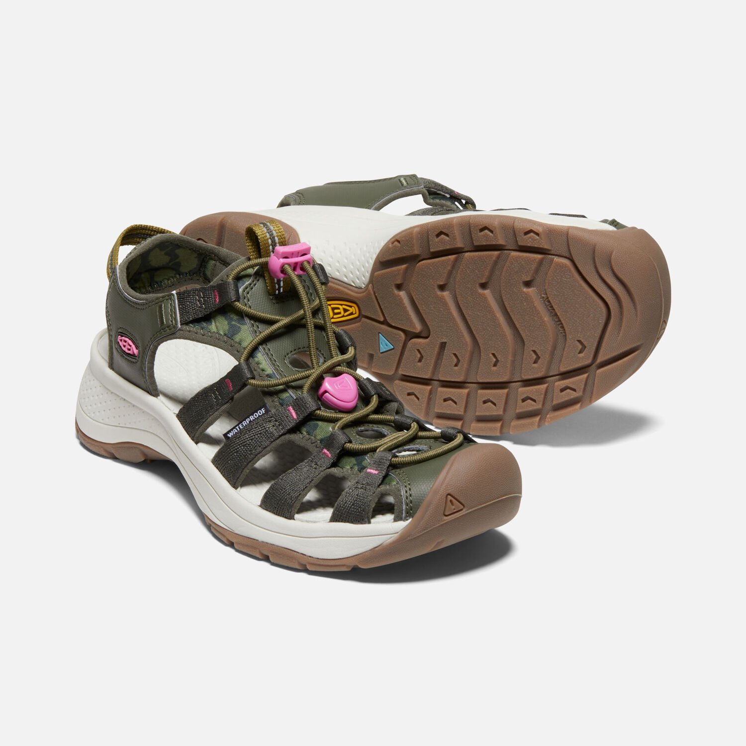 Sandále Keen ASTORIA WEST SANDAL W - zelená/fialová