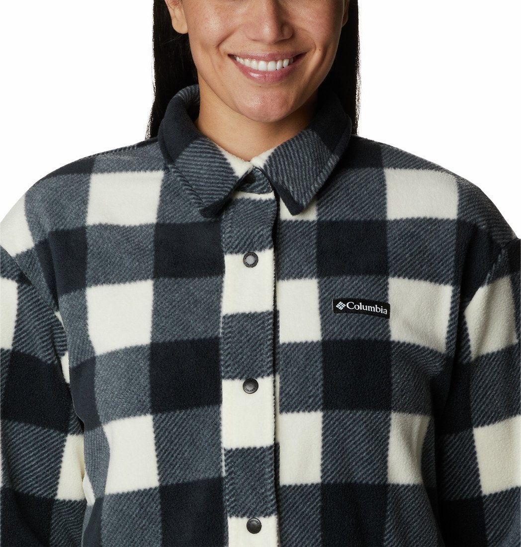 Košeľa Columbia Benton Springs™ Shirt Jacket W - čierna/sivá