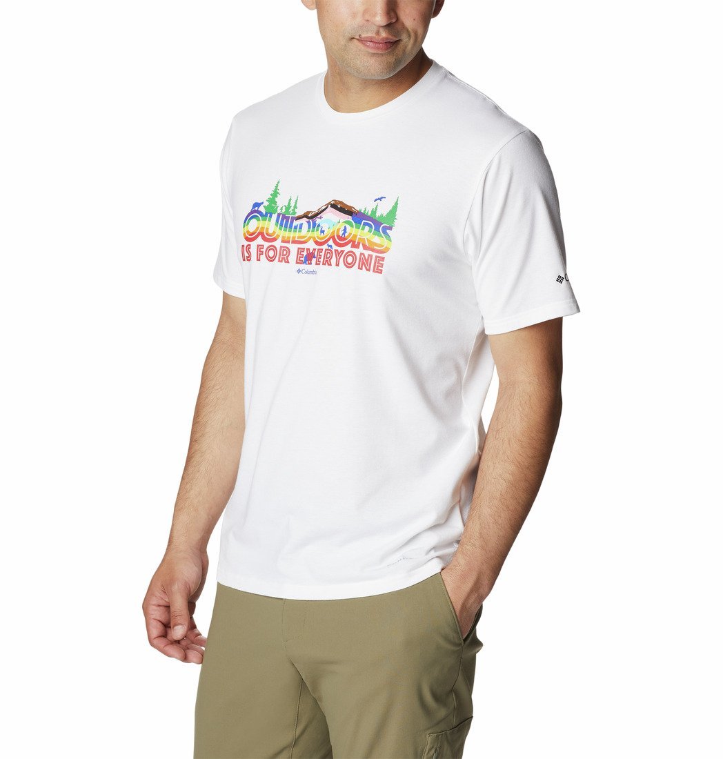 Tričko Columbia pánske s krátkym rukávom Sun Trek™ Graphic Tee M - biela