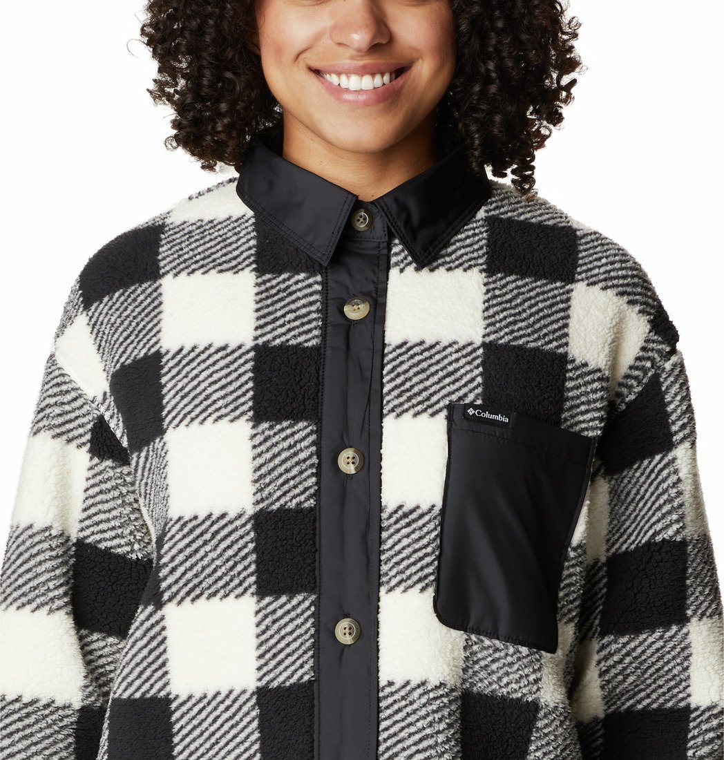 Mikina Columbia West Bend™ Shirt Jacket W - čierna/sivá/biela