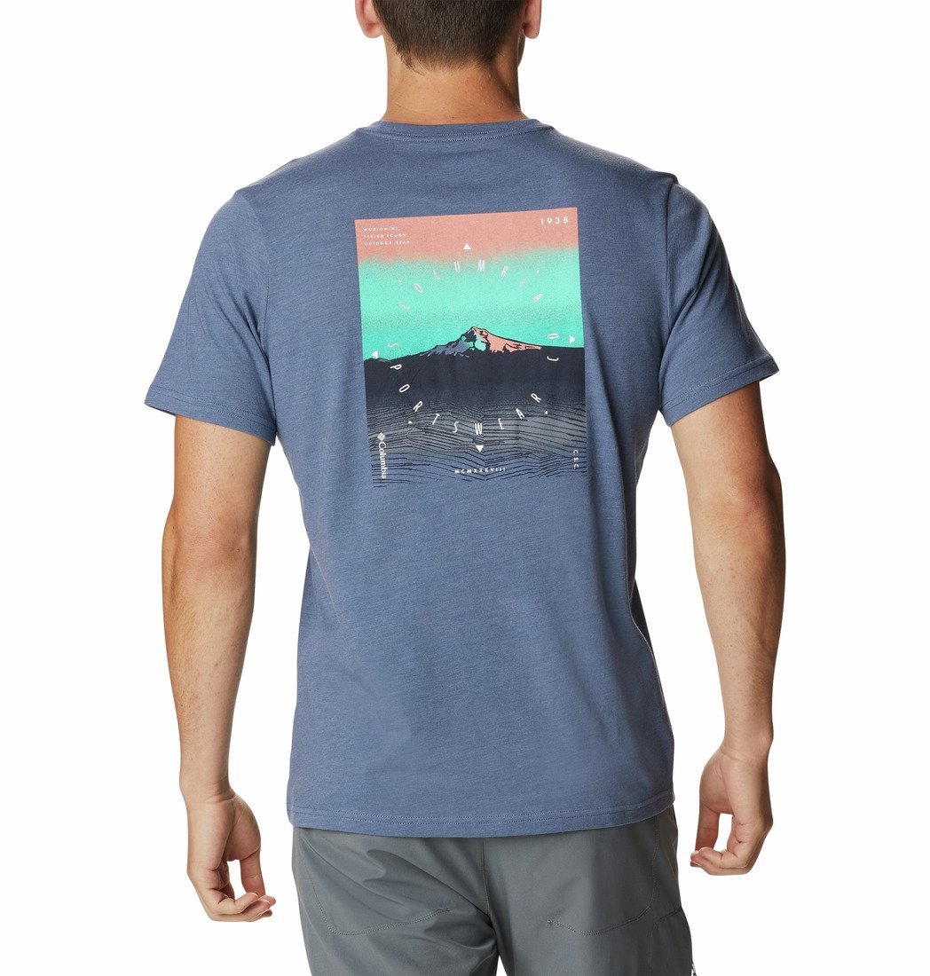 Tričko Columbia High Dune™ Graphic Tee II M - modrá