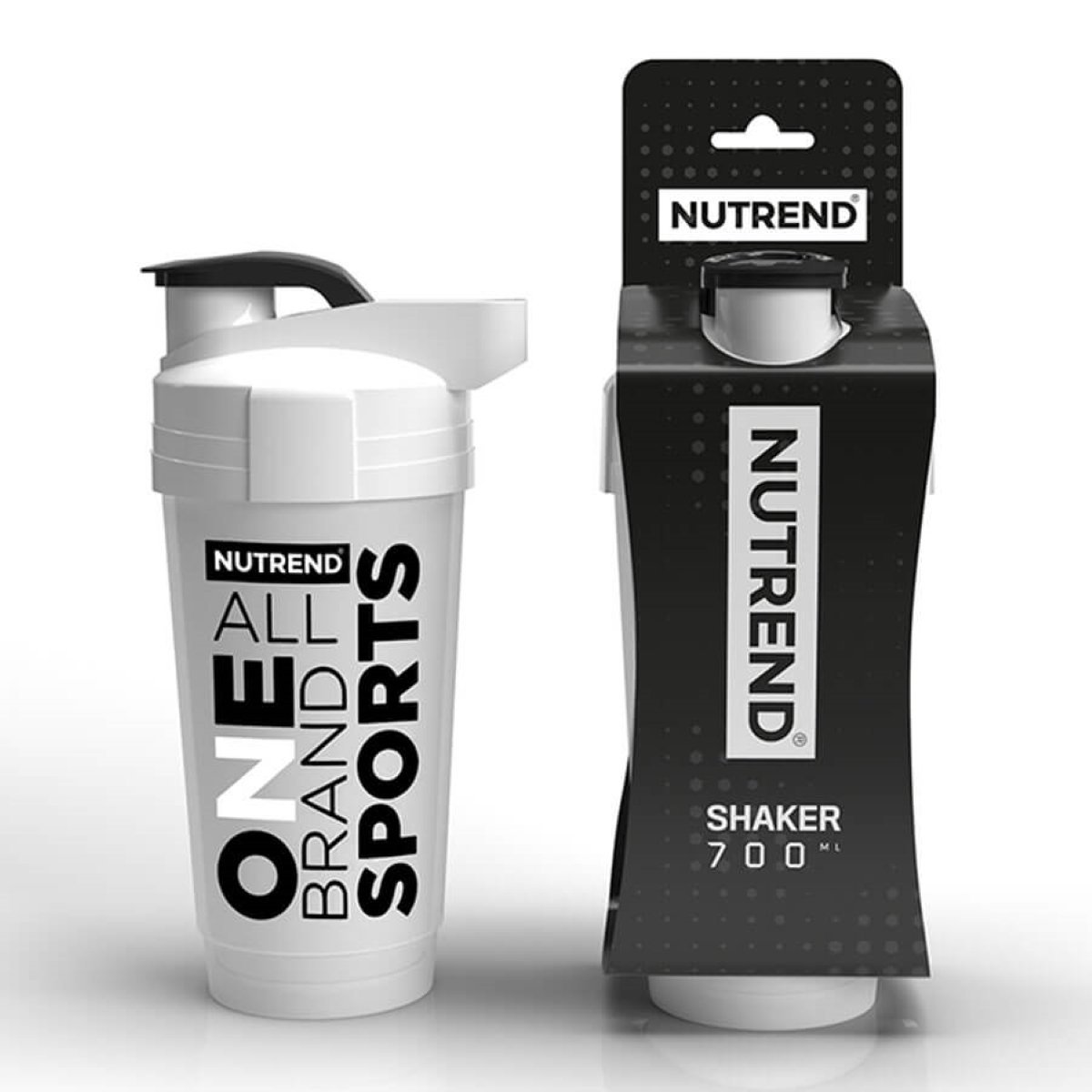 Fľaša Nutrend Shaker 700 ml - priehľadná