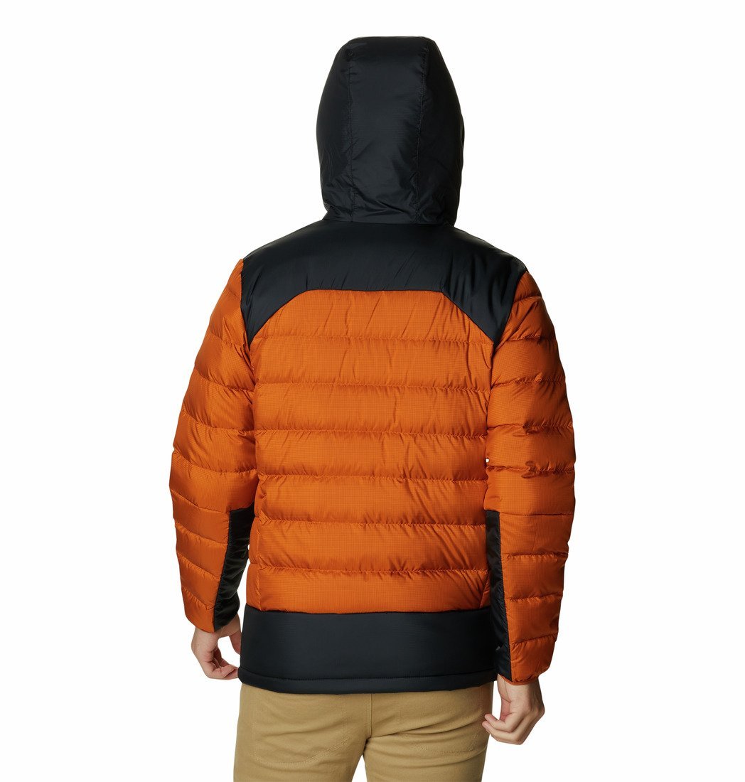 Bunda Columbia Autumn Park™ Down Hooded Jacket M - oranžová/čierna