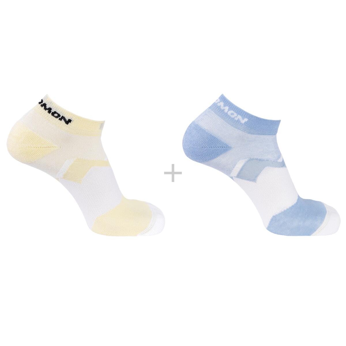 Ponožky Salomon Outline Ankle 2-Pack - žlto-modrá