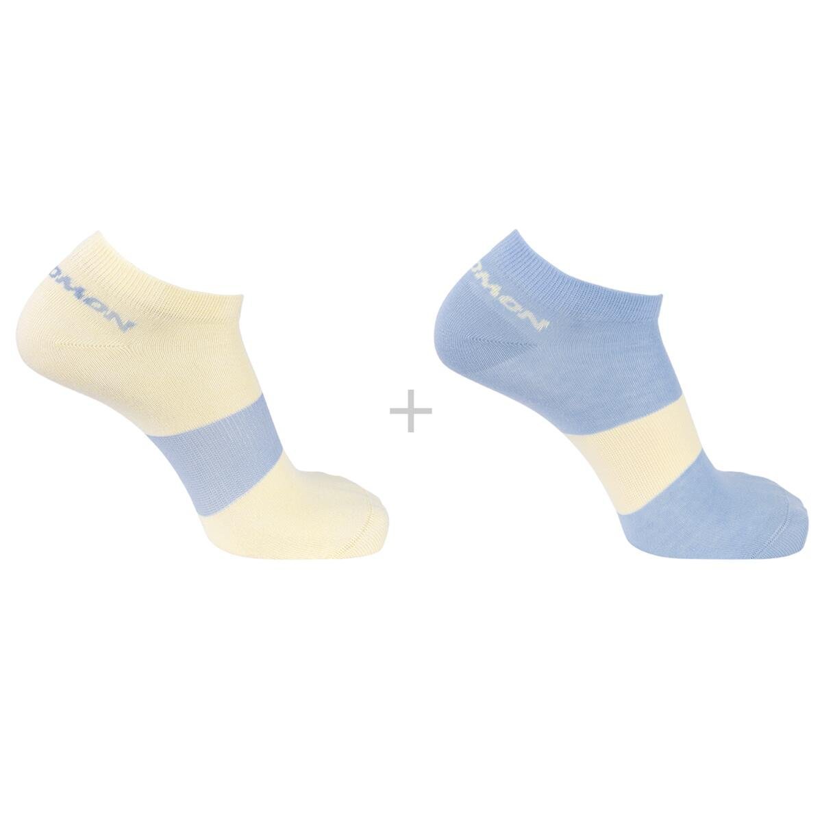Ponožky Salomon Festival 2-Pack - modrá/žltá