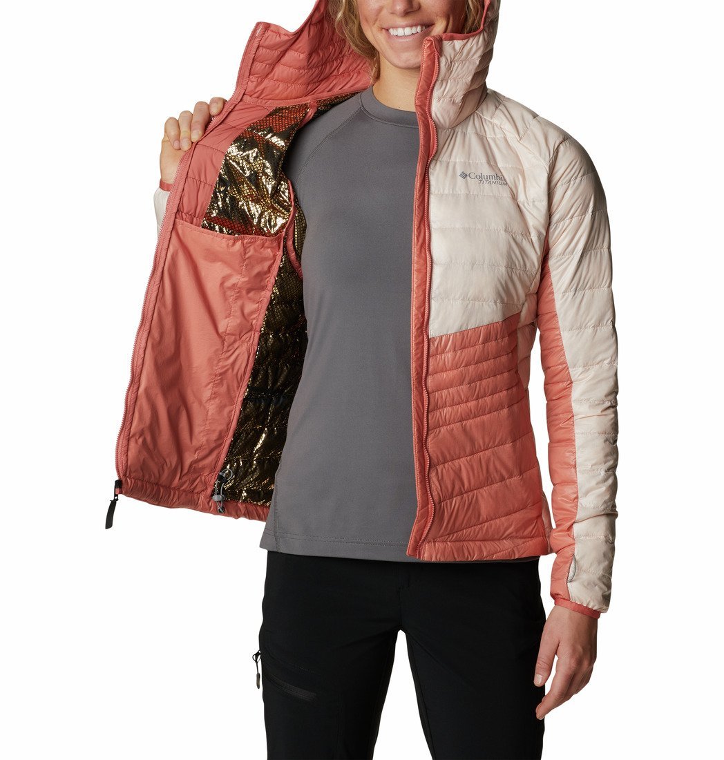 Bunda Columbia Platinum Peak™ Hooded Jacket W - ružová