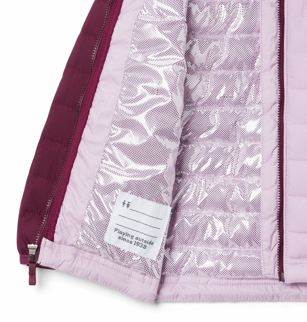 Columbia Powder Lite™ Dievčenská bunda s kapucňou Jr - fialová/lilac