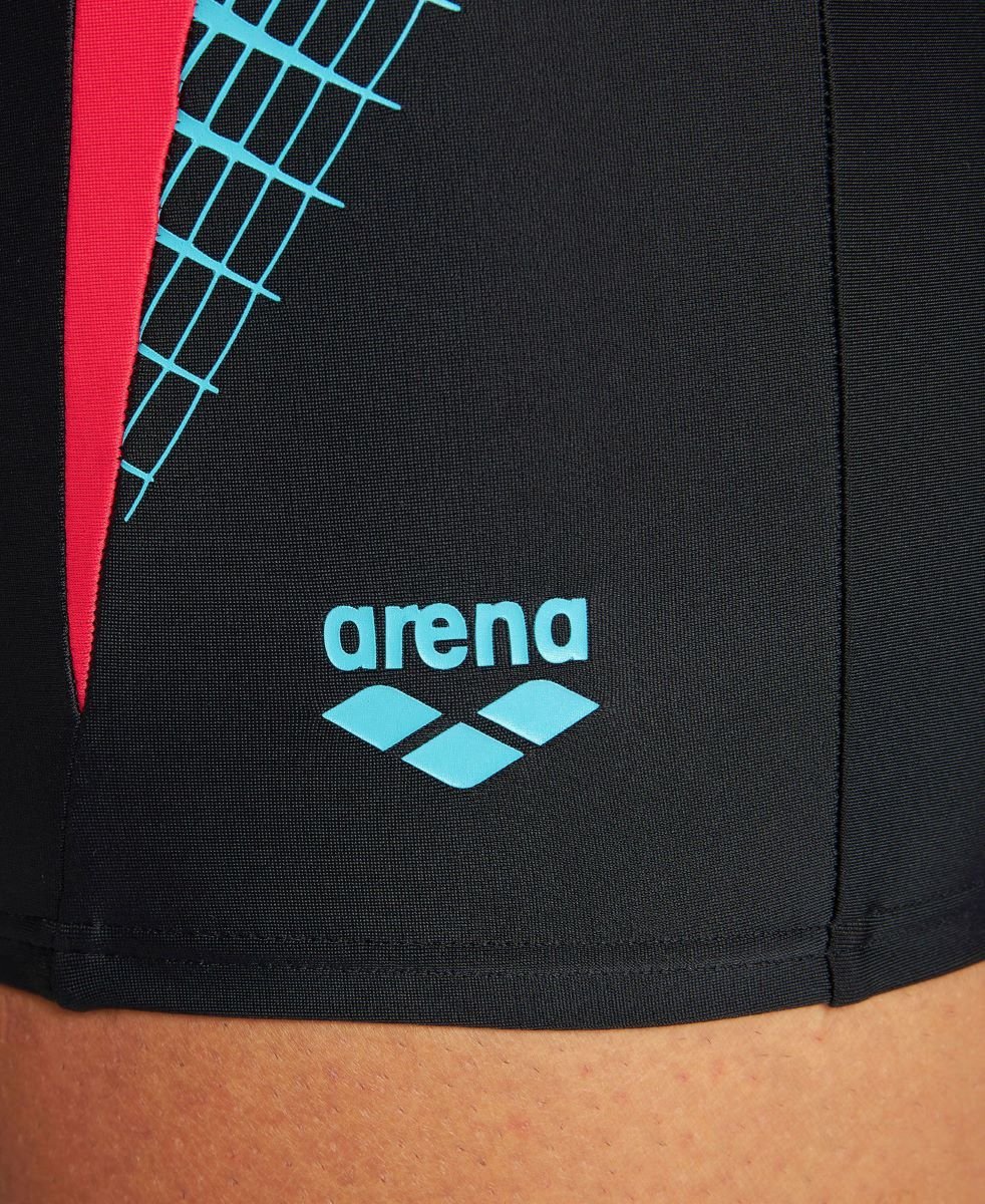 Plavky Arena Threefold Short M - čierna/červená/modrá