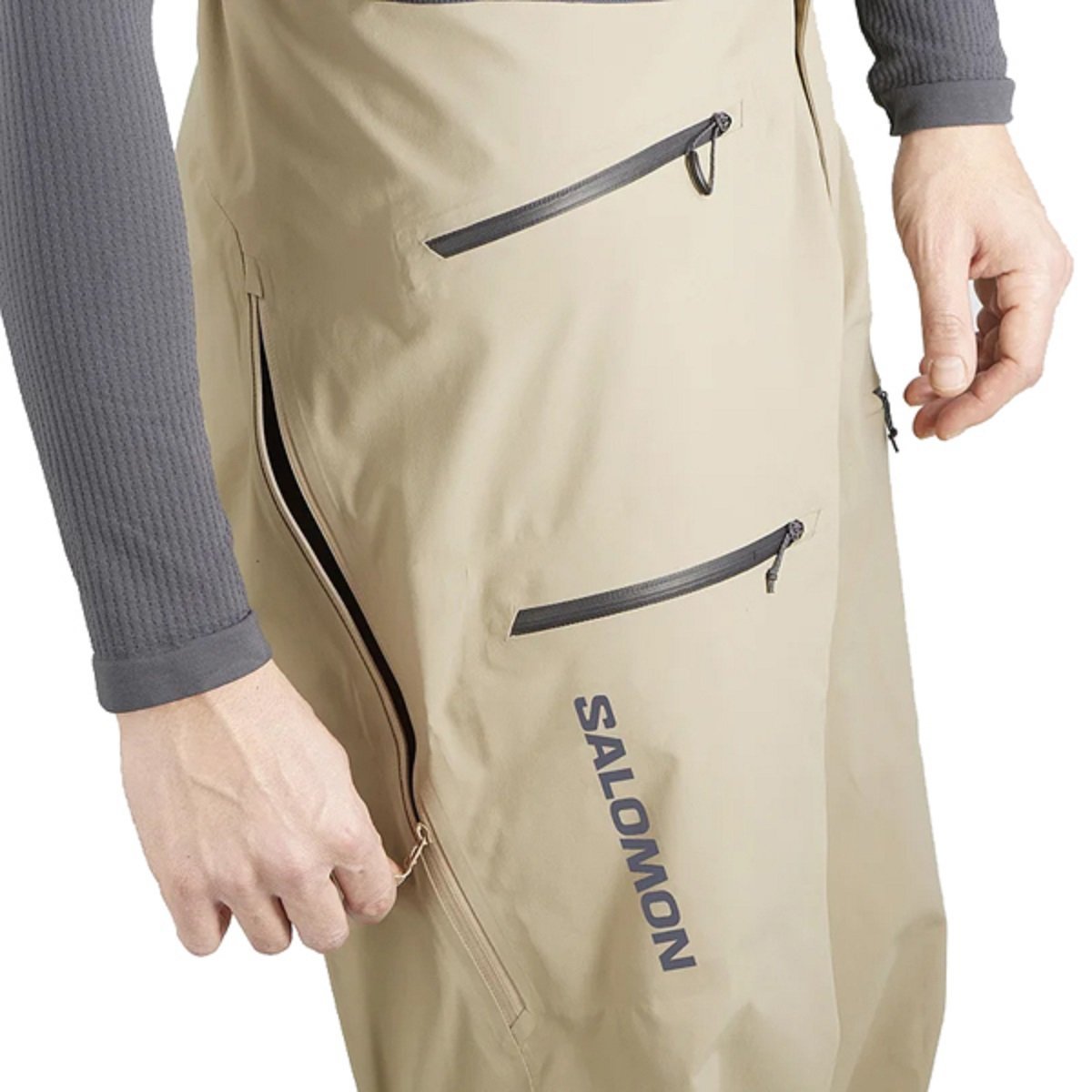 Lyžiarske nohavice Salomon S/Lab Qst GTX® Pro 3L Pant M - béžová