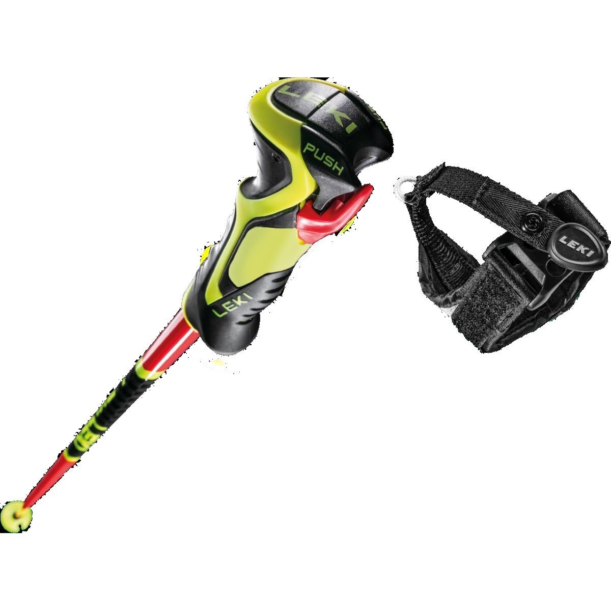 Palice Ski Leki WCR Lite SL 3D Jr - červená/žltá/čierna