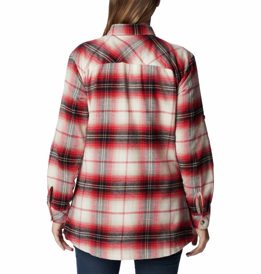 Košeľa Columbia Holly Hideaway™ Flannel Shirt W - červená/biela