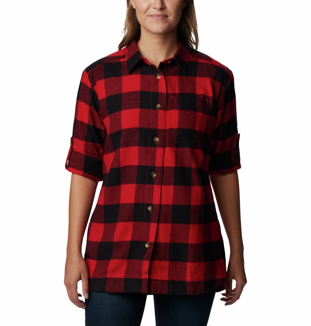Košeľa Columbia Holly Hideaway™ Flannel Shirt W - čierna/červená