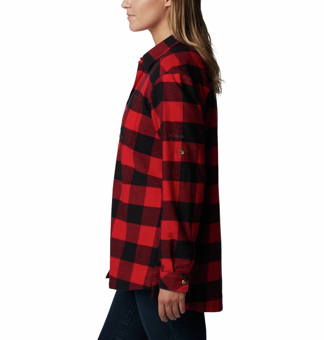 Košeľa Columbia Holly Hideaway™ Flannel Shirt W - čierna/červená