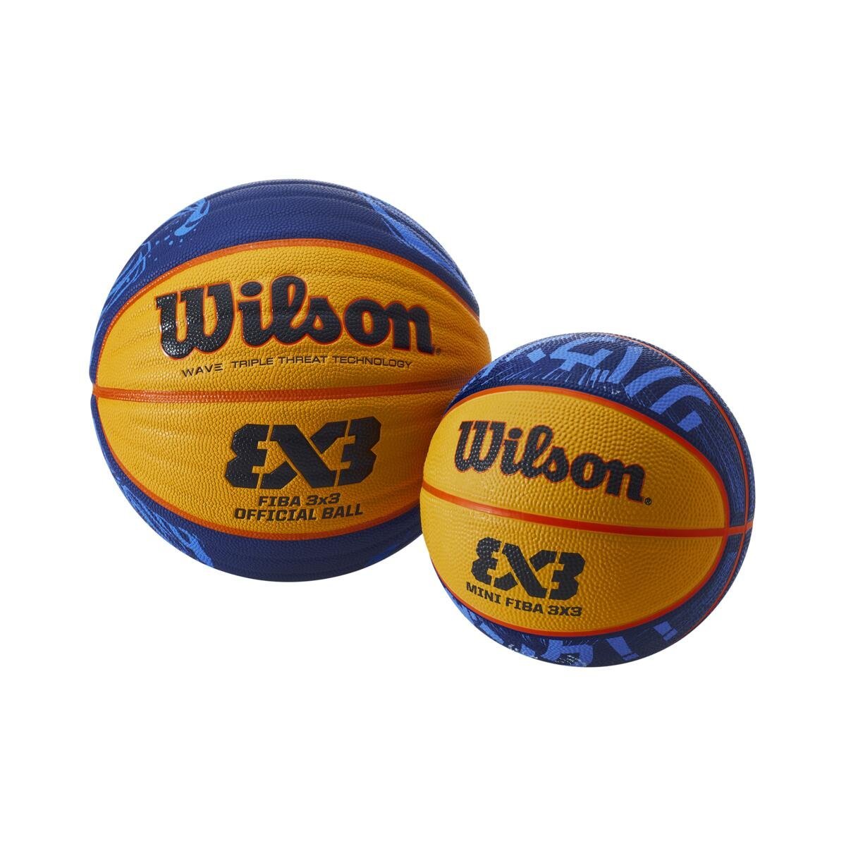 Lopta Wilson Fiba 3x3 Game Basketball - žltá/modrá