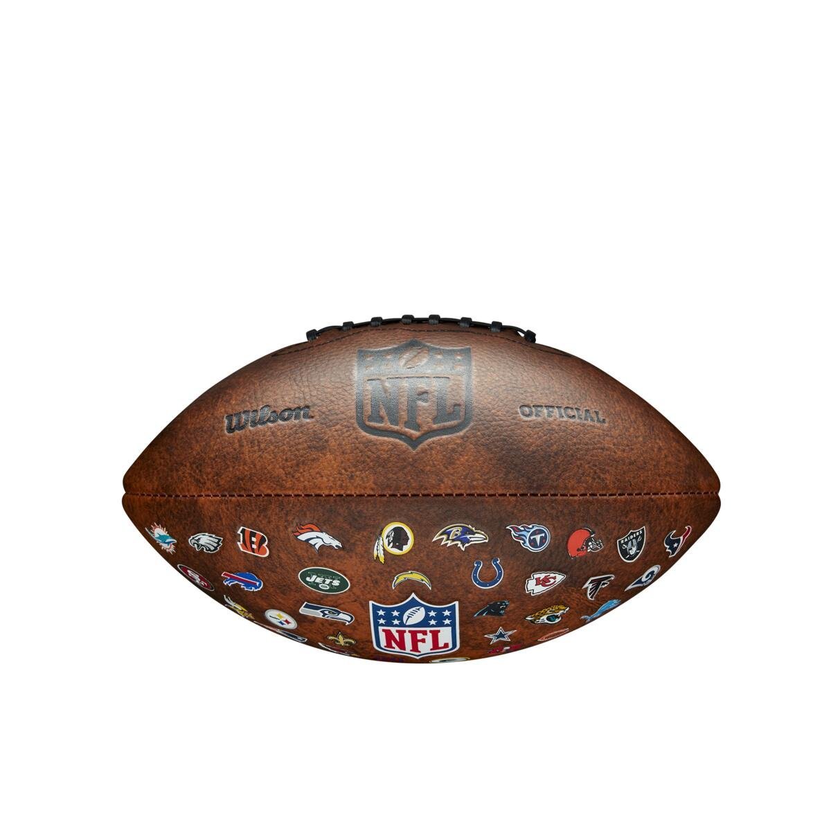 Lopta Wilson NFL Throwback Fb 32 Logo tímu J - hnedá