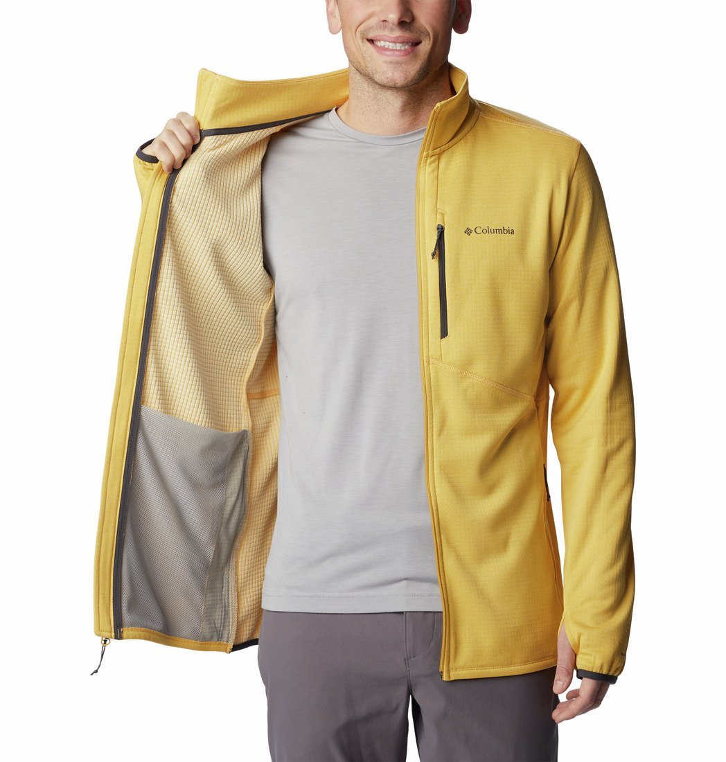Mikina Columbia Park View™ Fleece Full Zip M - žltá/hnedá