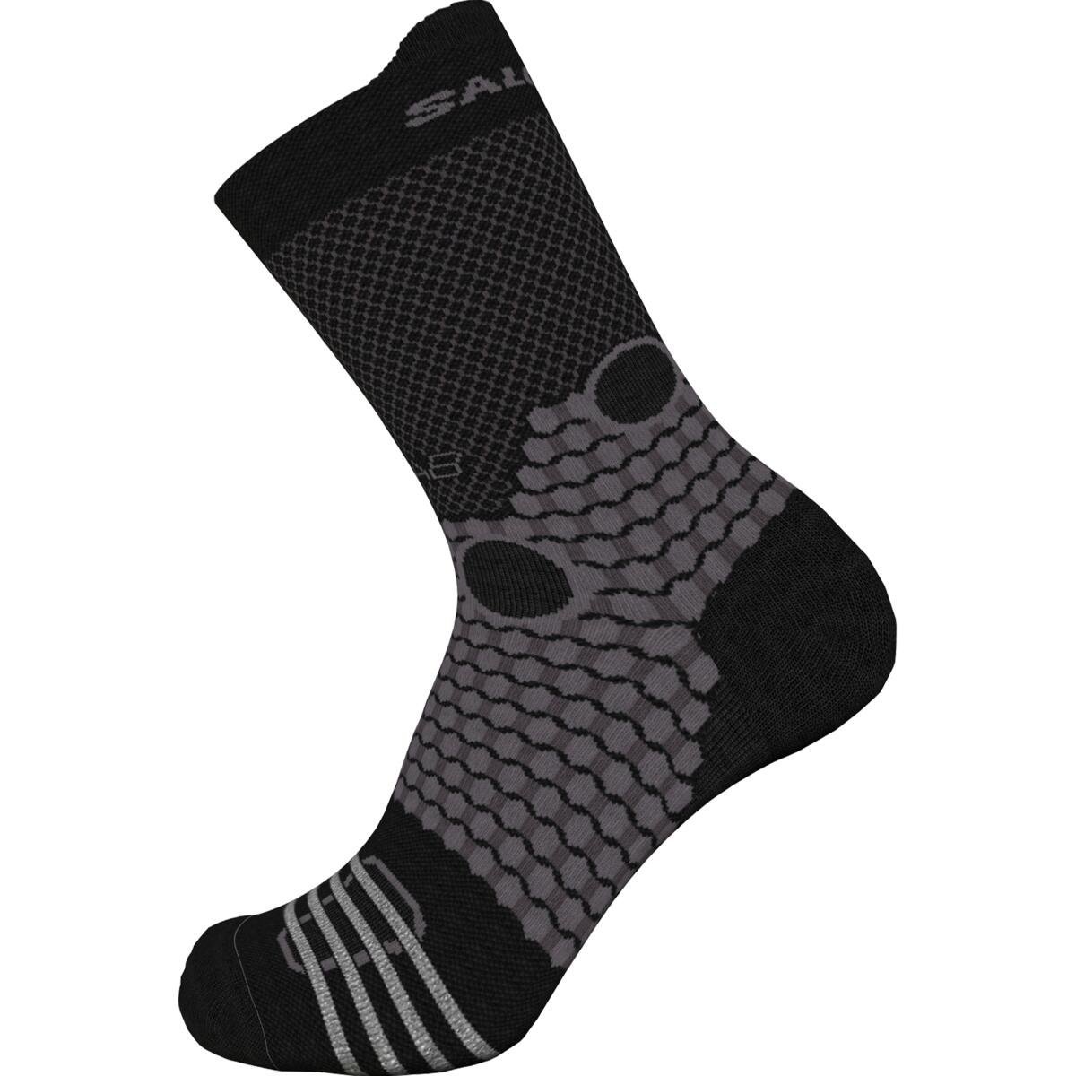 Ponožky Salomon S/LAB Ultra Crew - čierna/sivá