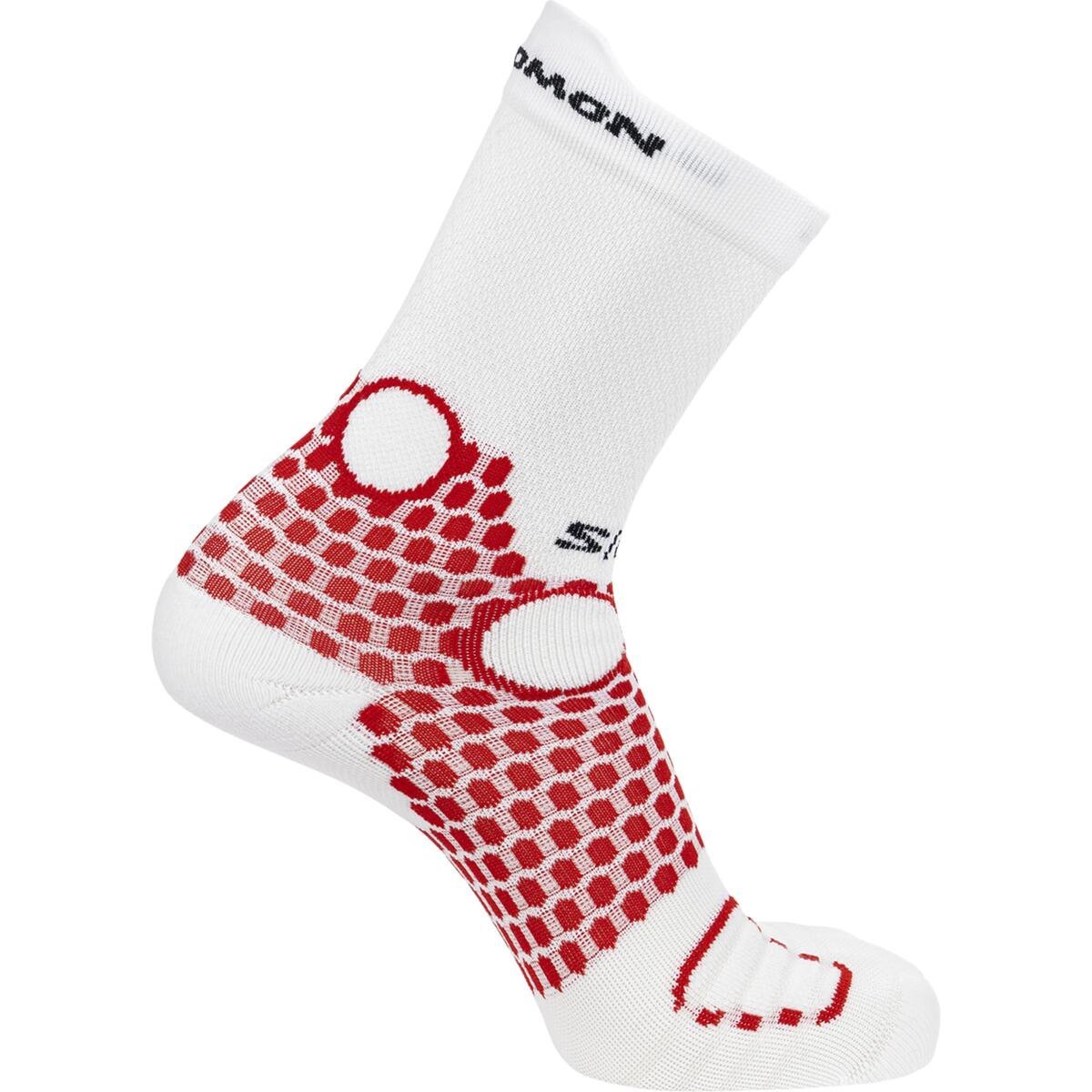 Ponožky Salomon S/LAB Ultra Crew - biela/červená