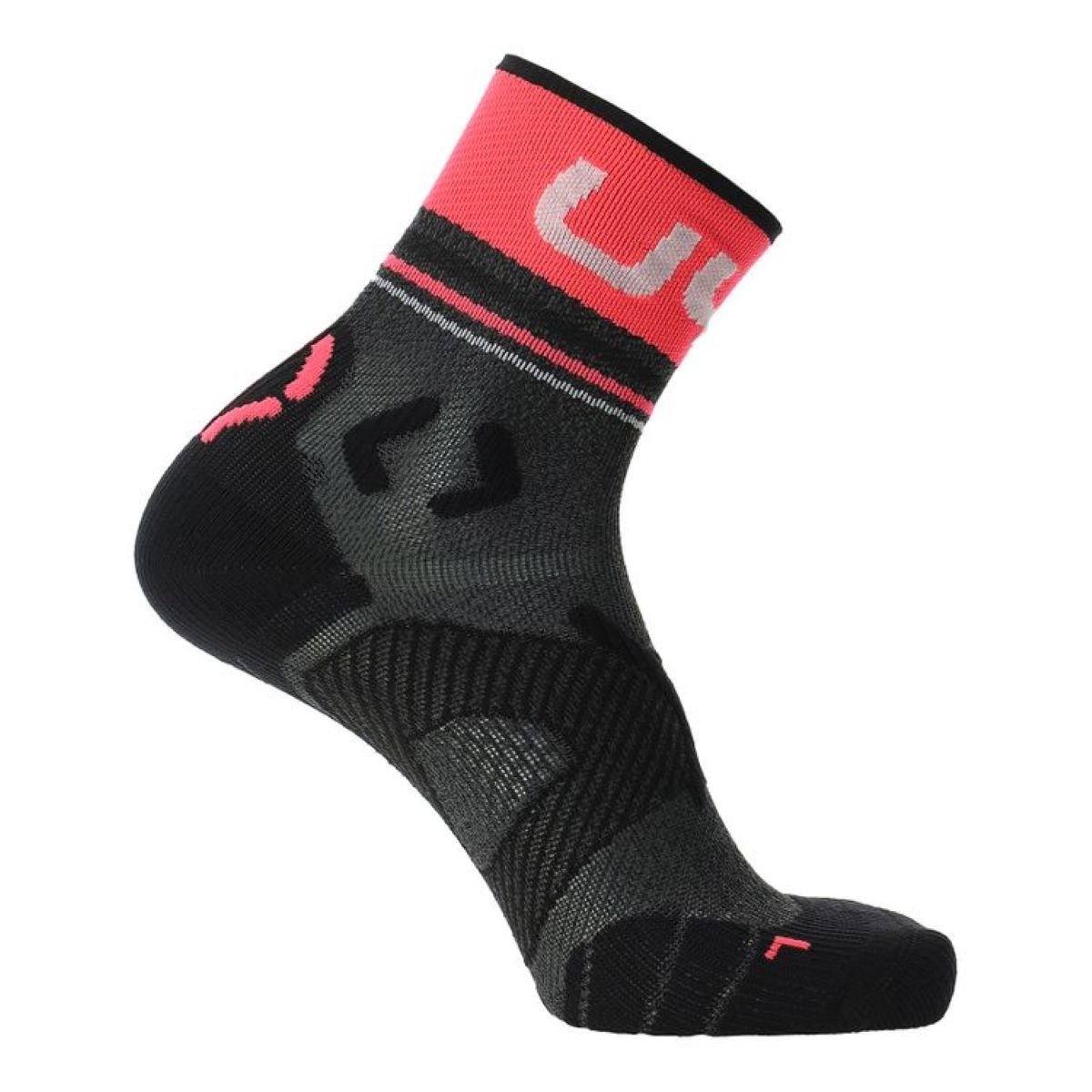 Ponožky UYN Runner's One Short Socks W - sivá/čierna/ružová