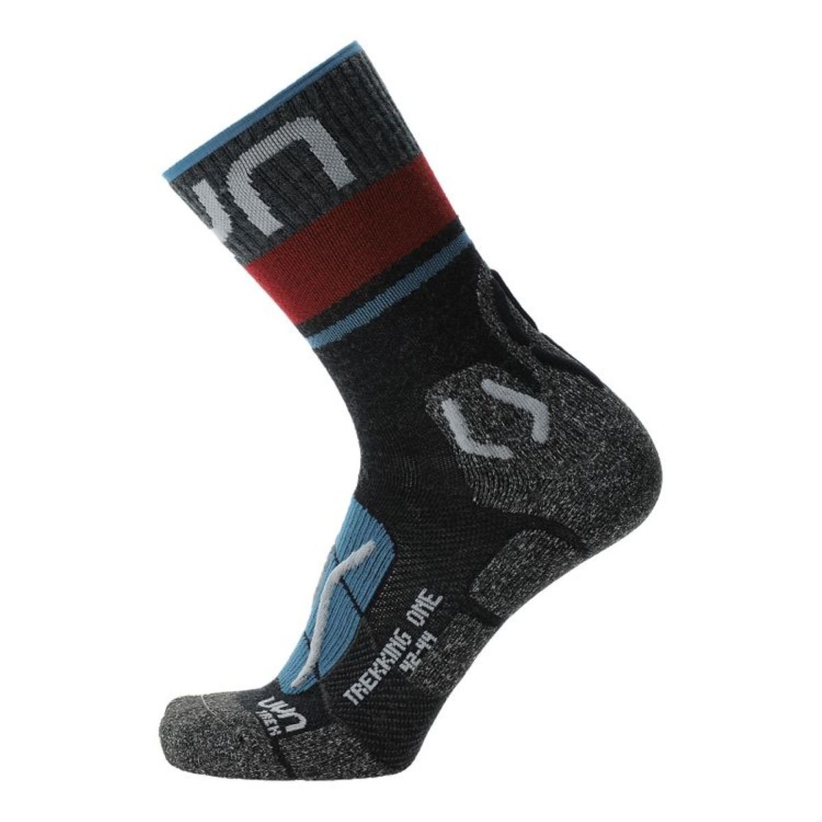 Ponožky UYN Trekking One Merino M - sivá/modrá/červená