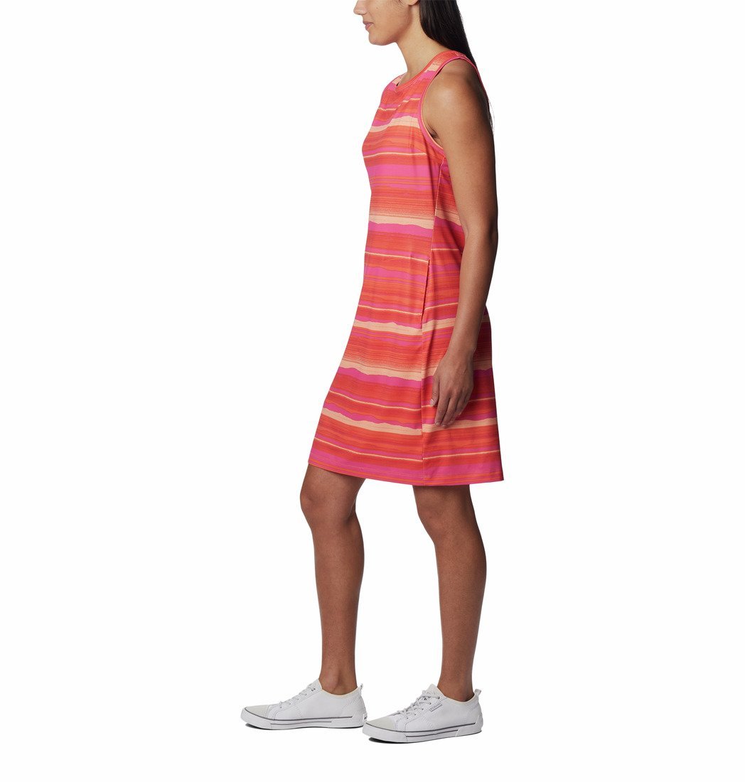 Šaty Columbia Chill River™ Printed Dress W - oranžová/ružová/pruhovaná