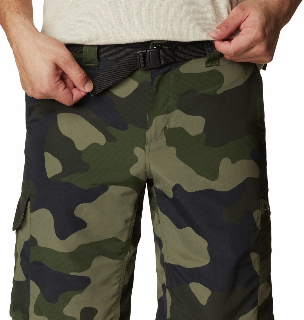 Krátke nohavice s potlačou Columbia Silver Ridge™ M - čierna/zelená/mascara