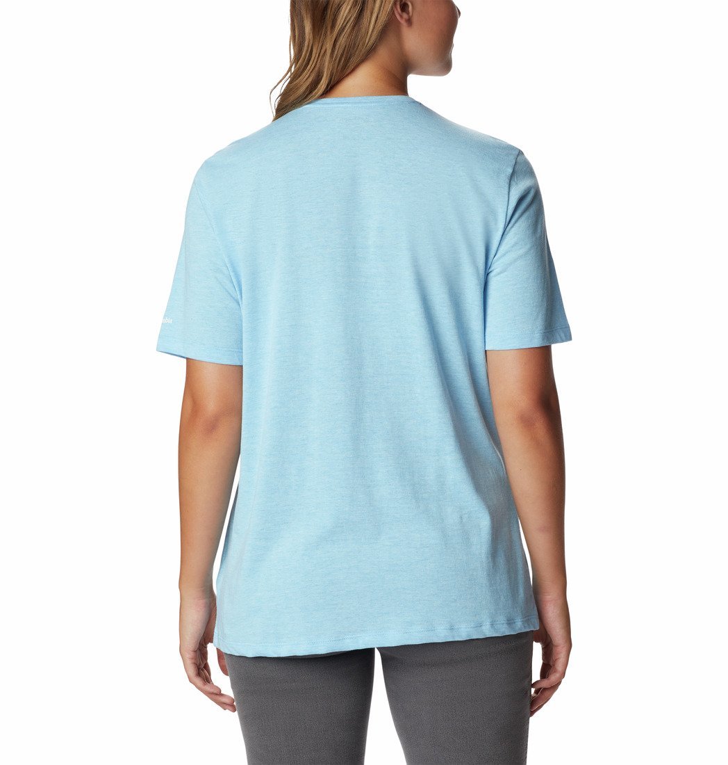 Tričko Columbia Bluebird Day™ Relaxed Crew Neck T-Shirt W - svetlo modrá/logo