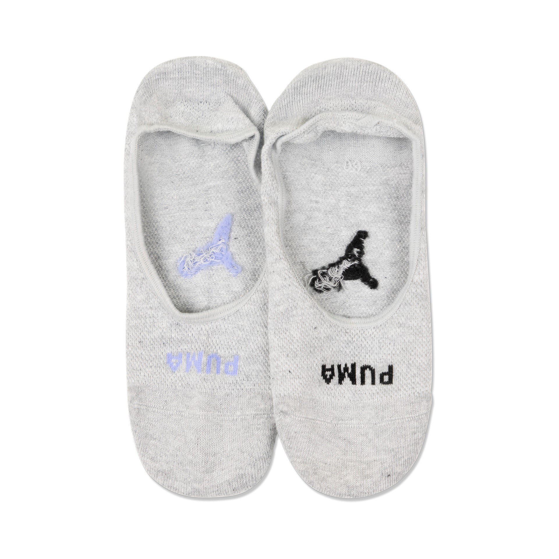 Ponožky Puma Mesh Mid-Cut Footie 2P W - šedá/fialová
