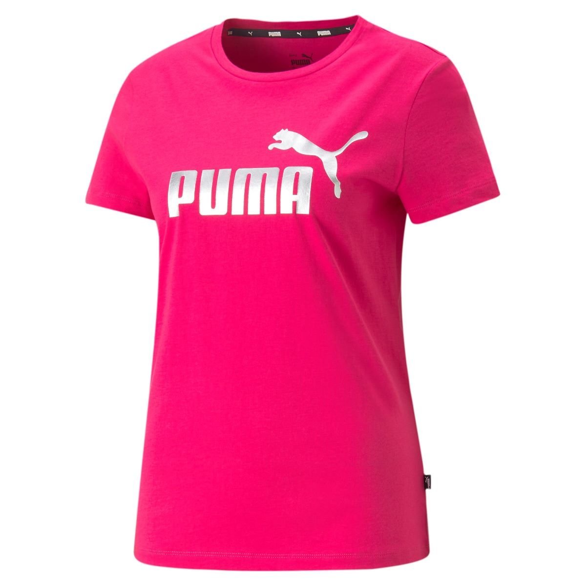 Tričko Puma ESS+ Metallic Logo Tee W - ružová