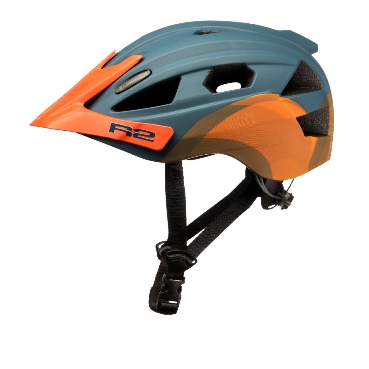 Cyklistická prilba R2 Wheelie J - modrá/oranžová