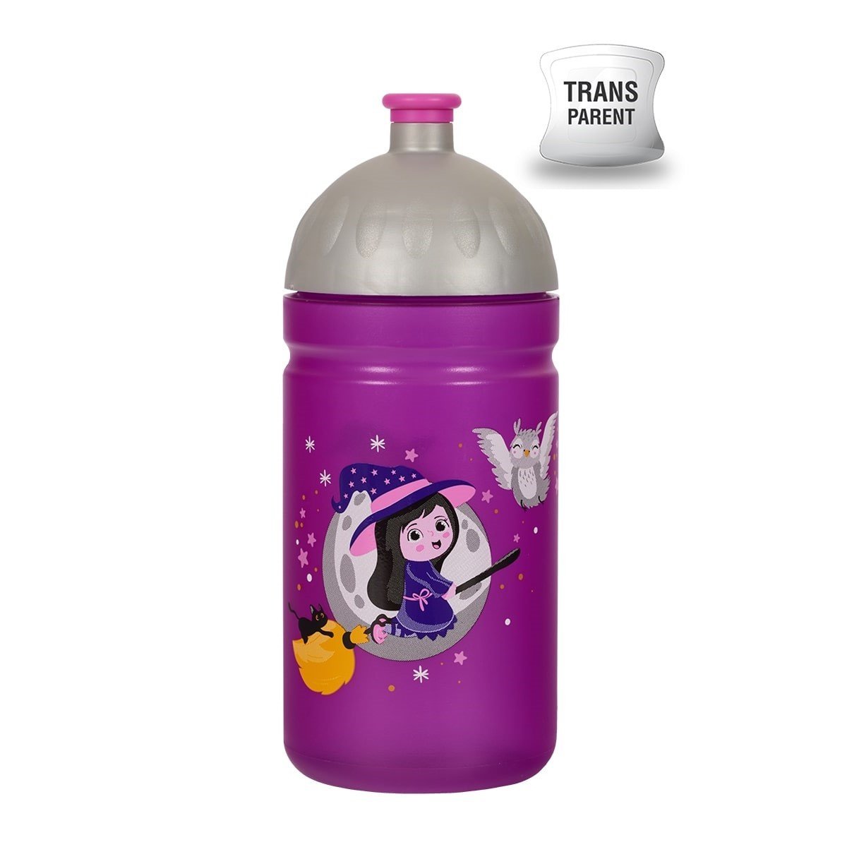 Fľaša Zdravá láhev Witch (500 ml) - fialová