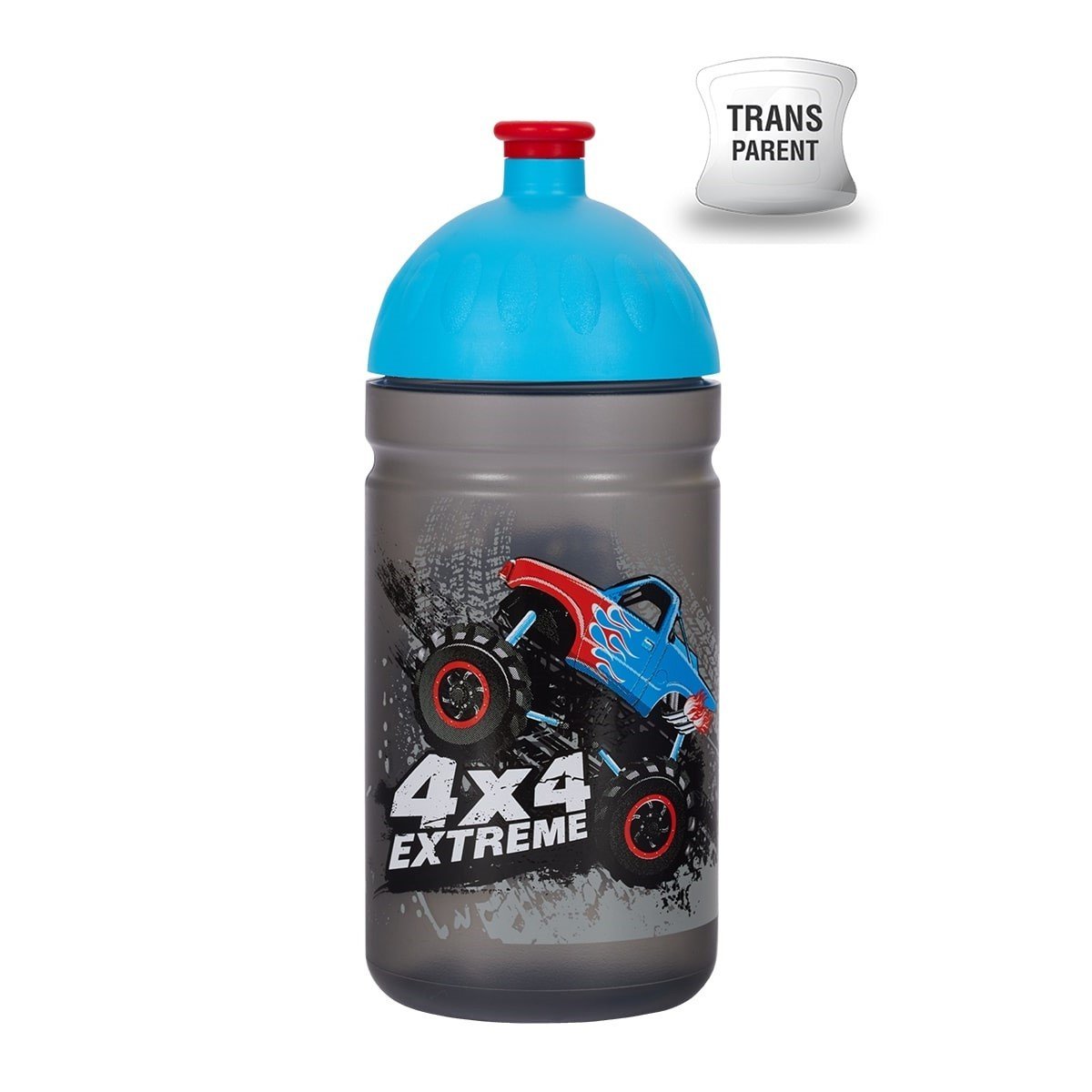 Fľaša Zdravá láhev Monster Truck (500 ml) - modrá/sivá