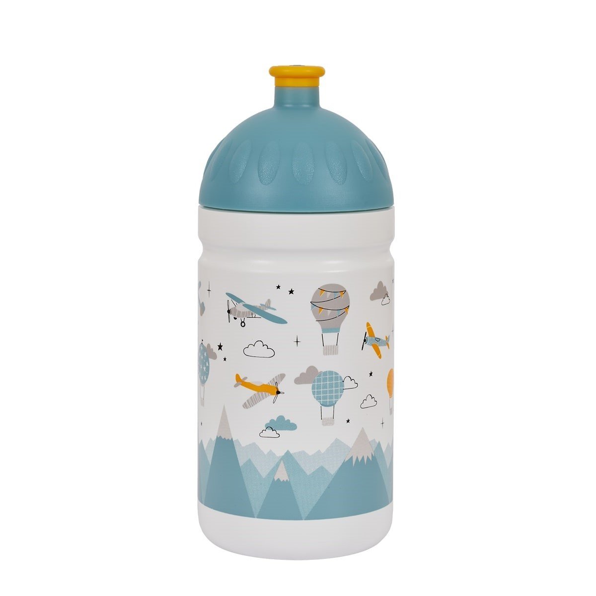 Fľaša Zdravá láhev V oblakoch (500 ml) - biela/modrá