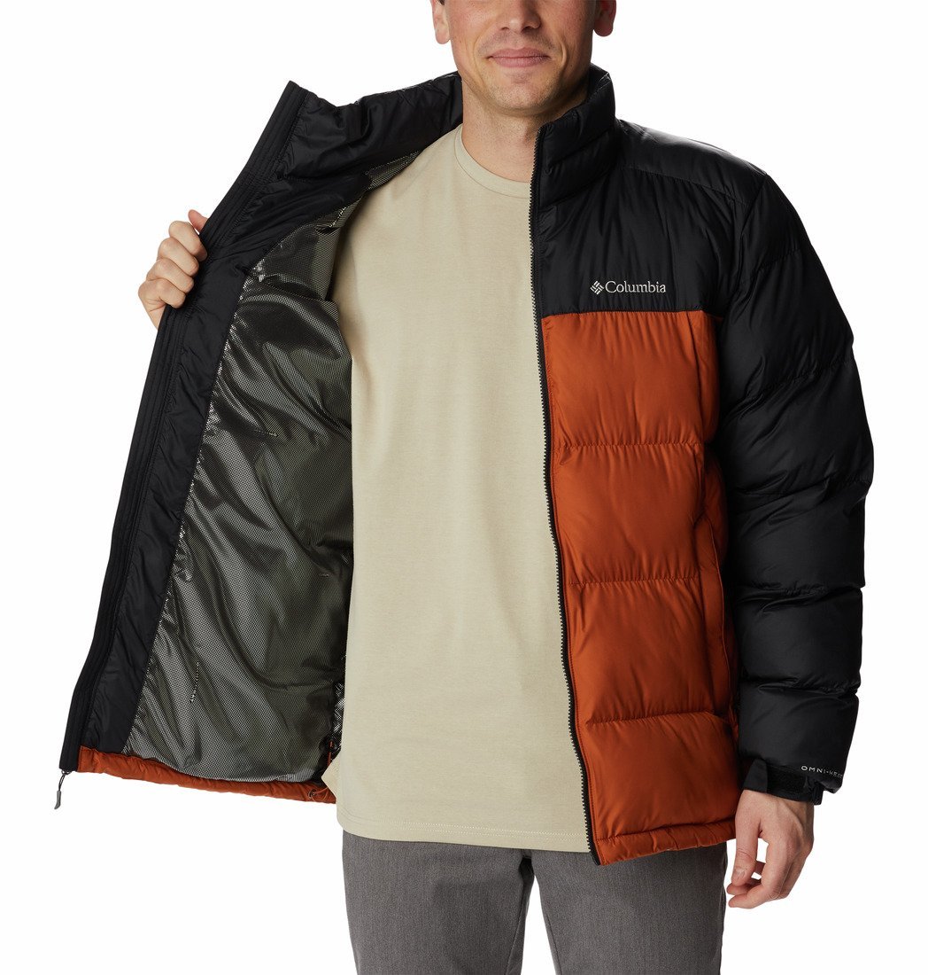 Bunda Columbia Pike Lake™ Jacket M - oranžová/čierna