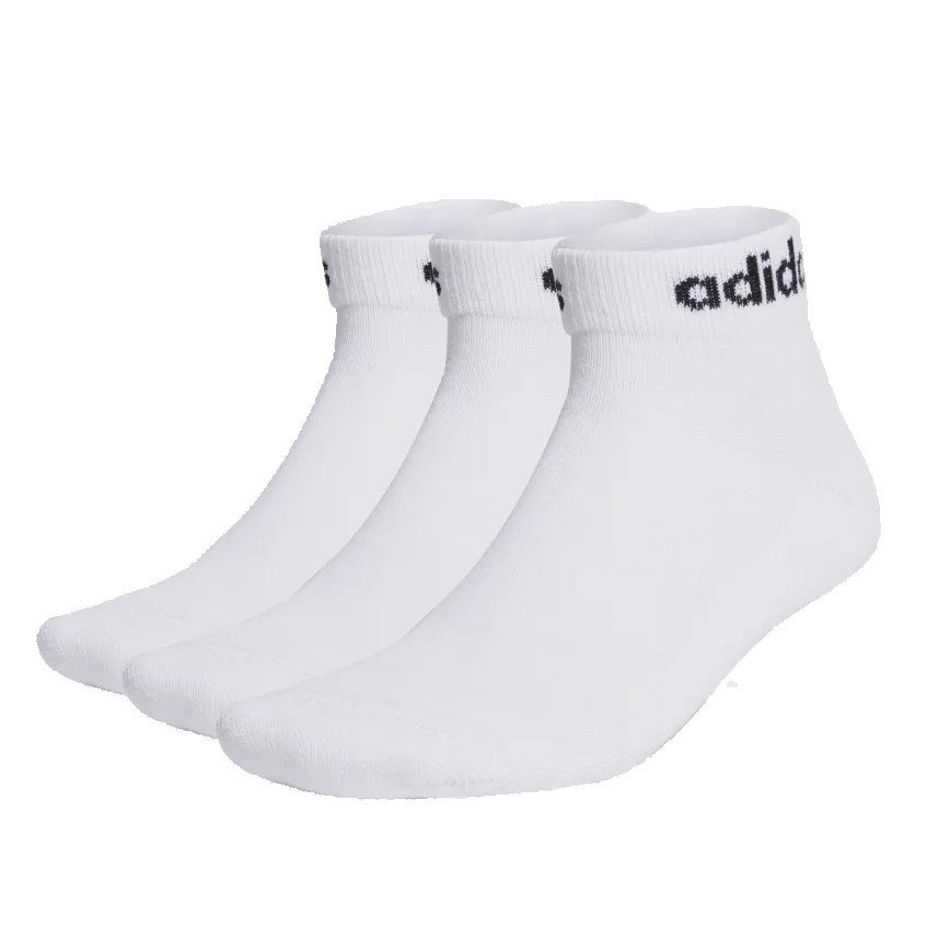 Ponožky Adidas Cushioned Linear Ankle 3P - biela/čierna